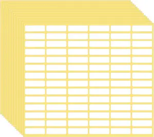 1260 Pcs Matte White Labels Stickers Small Blank Labels Removable Sticky Price Tags Labels Stickers for Jars Boxes School Office Kitchen (10 X 31 Mm) Sliverdew