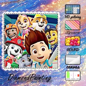 5D-DIY, high-grade velvet canvas, diamond art, diamond painting, cartoon animals AB diamonds, fairy dust diamonds, crystal diamonds, perfect home decoration, handmade diamond art painting kit, special craft diamond art kit, Diamond Painting Kits
