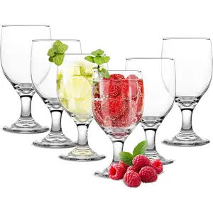 10.5OZ Clear Water Goblets Set of 6, Dishwasher Safe Glasses for Home Bar Wedding Party, Suitable for Iced Tea Sangria Juice Daily Use and Special Occasions