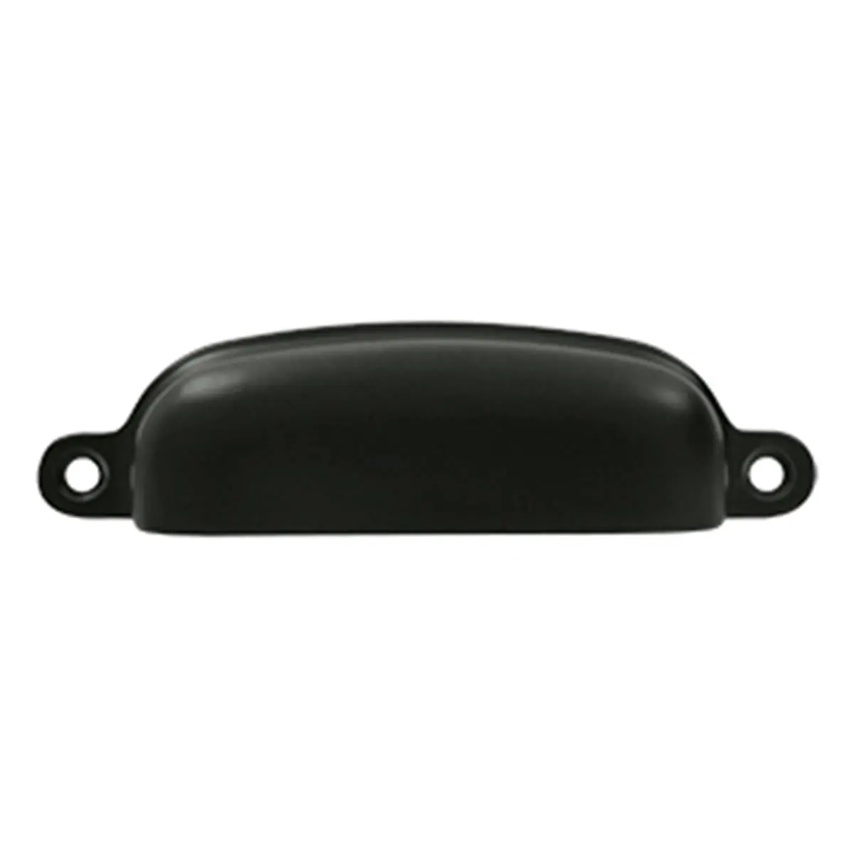 Deltana SHP29U19 4 in. Solid Brass Exposed Shell Pull - Black, Weatherproof for Cabinet Doors