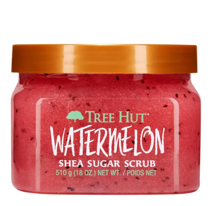Watermelon Shea Sugar Scrub, Exfoliating, Hydrating & Moisturizing Body Scrub with Shea Butter & Nourishing Essential Oils, Smooth & Soften Skin, 18 oz