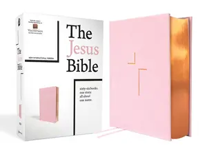 The Jesus Bible, NIV English Edition, Tactile Leathersoft-Boarded Hard Cover, Pink Comfort Print, Luxurious Feel, Durability, Extended Use, Enhanced Reading Experience, Improved Visual Appeal