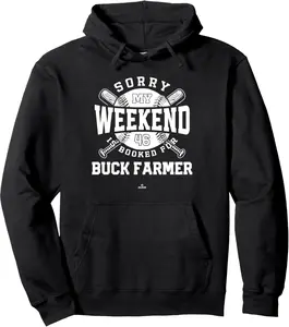 Weekend Booked for Buck Farmer Cincinnati Baseball MLBPA Pullover Hoodie