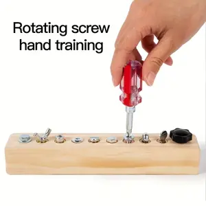 10-Hole Screwdriver Busy Board, Life Skills Toy, Develop Hand Skills, Hand Training, Improve Fine Motor Skills, Perfect Gift Choice