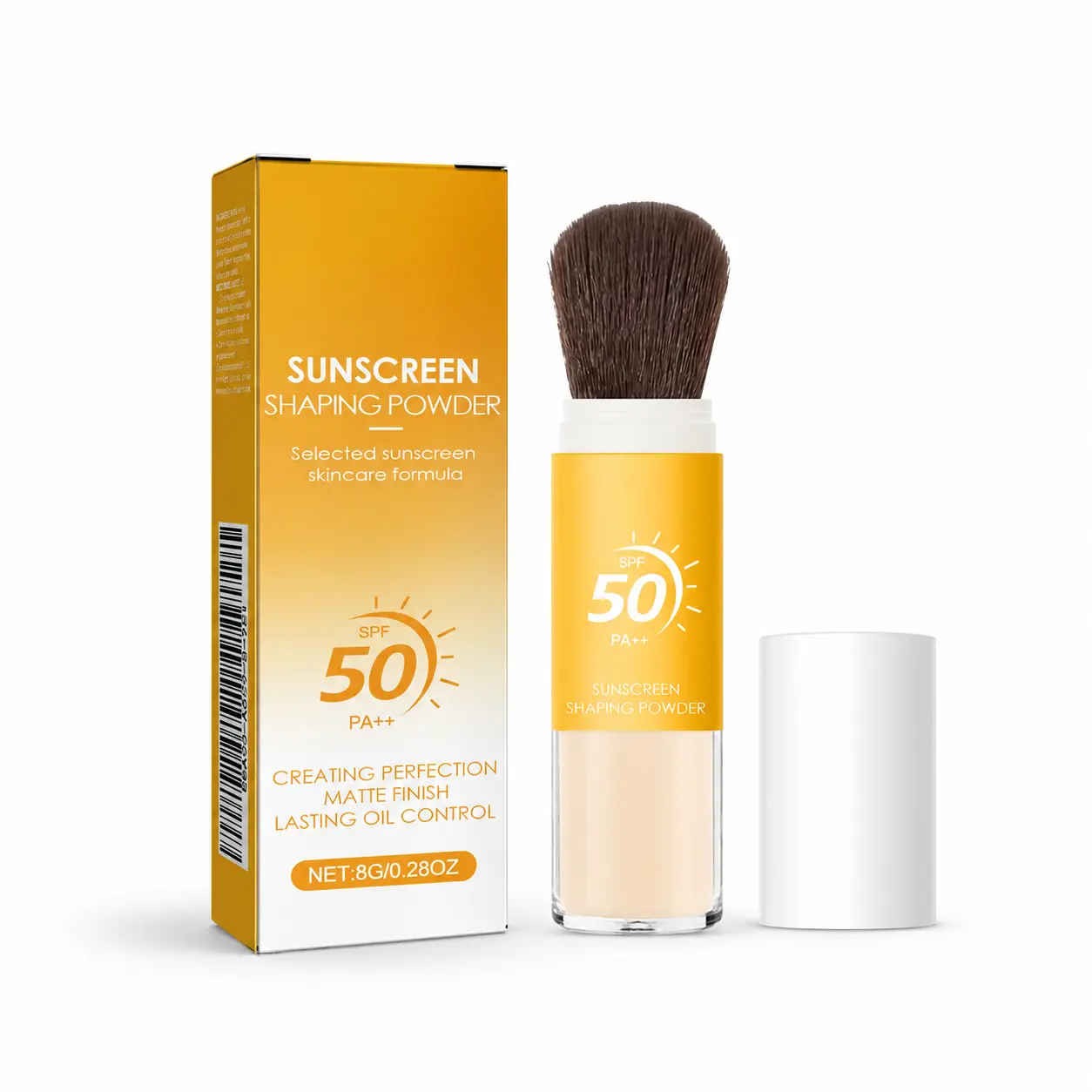 Oil Control Setting Powder with Built-In Brush, Lightweight Matte Loose Powder for Natural Makeup Finish, Breathable Face Powder for Daily Touch-Ups, Travel & Long-Lasting Makeup Look