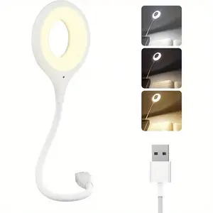 1pcs Voice Control USB Reading Flexible Gooseneck Led Light for Bedside Reading Soft Night Light Smart Voice Activation for Bedroom Office and Study Use