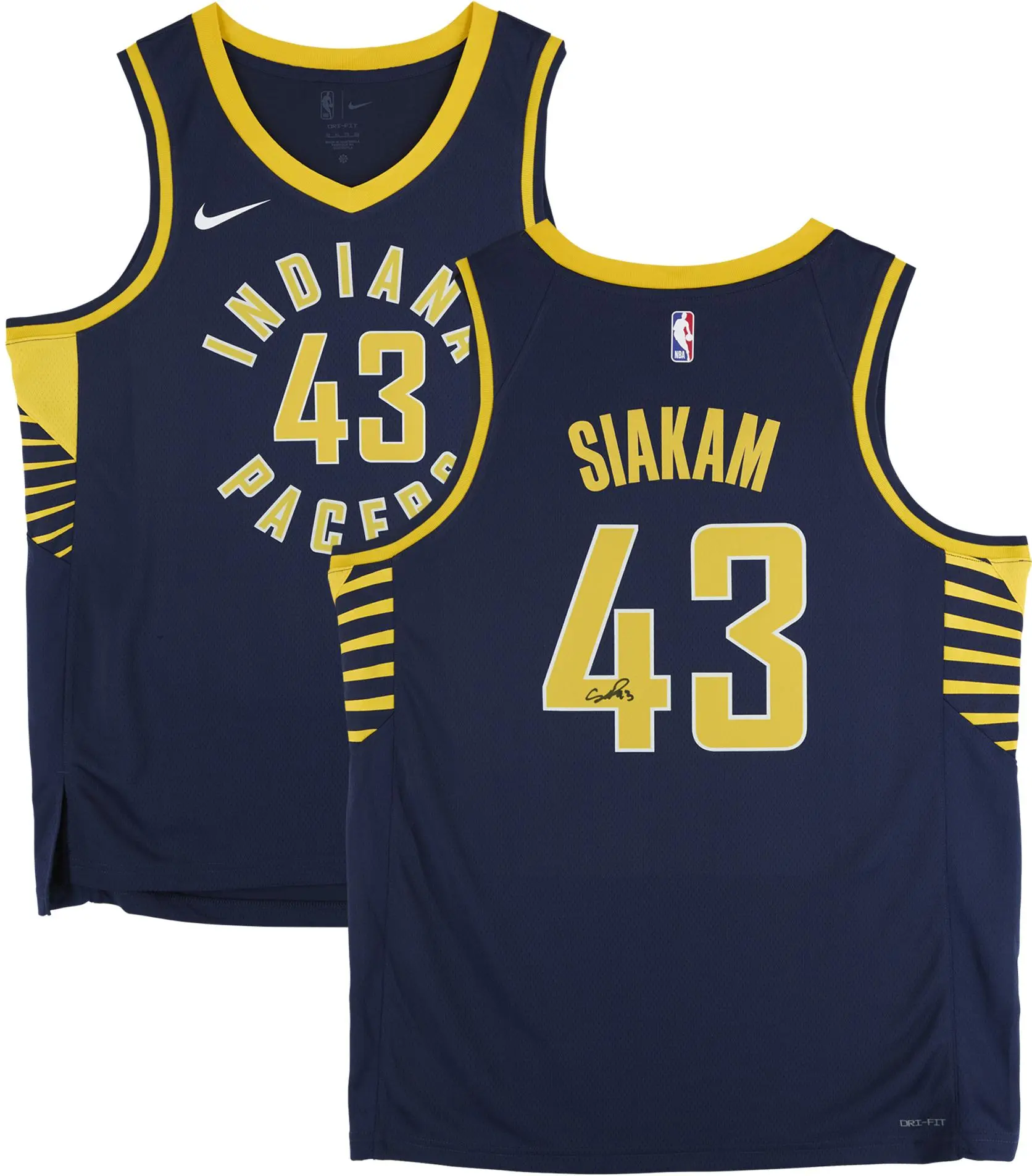 Pascal Siakam Indiana Pacers Autographed Nike Navy Icon Swingman Jersey - Fanatics Authentic Certified