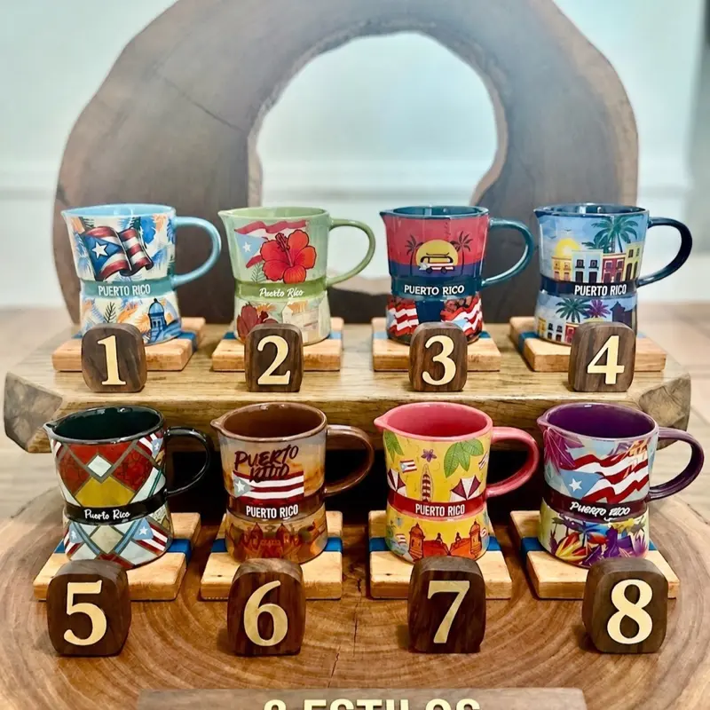 Puerto Rico Greca Mug, coffee cup 11oz (1 Piece) – 8 Boricua Styles to Choose From