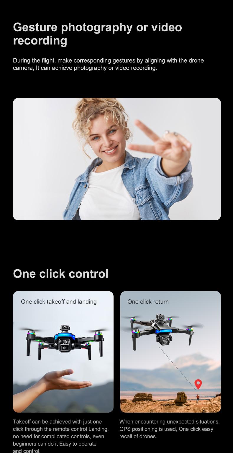 YCMDCGIE 4K GPS Drone with 4.5" Screen Remote - AI Obstacle Avoidance, 40 Min Flight (2 Batteries), 3300ft Range, Brushless Motor Professional Quadcopter