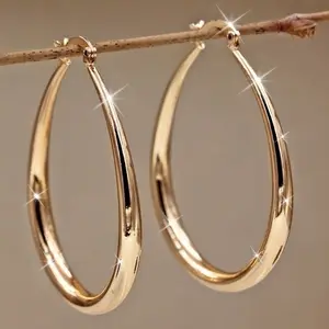 Minimalist Colored Circle Earrings Ladies' Elegant Jewelry Gift Daily Hoop Style Simple Yet Sophisticated for Versatile Occasions