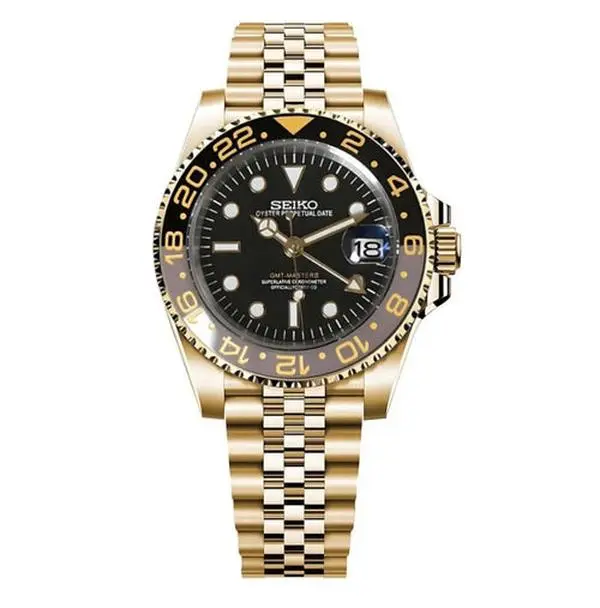Seiko GMT Gold Mod Watch