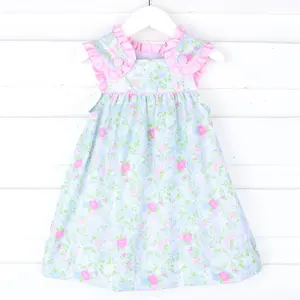 Versailles Garden Dress - Sweet Girls Floral Outfit with Ruffle Straps
