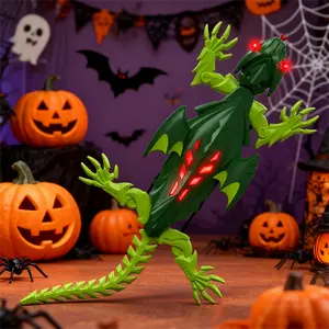 Rechargeable Remote-Controlled Lizard Toy Realistic Design with Wings LED Glowing Eyes 360-Degree Rotation Fun Indoor Animal Toy Perfect Halloween Gift Party Toy Cool Gift for Kids Ages 6+