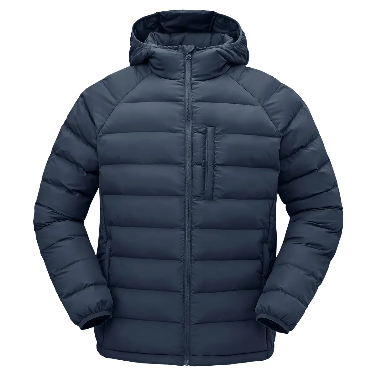 YSENTO Men's Lightweigh Puffer Jacket Insulated Hooded Work Jacket Water-Resistan Casual Winter Coat for Hiking Camping