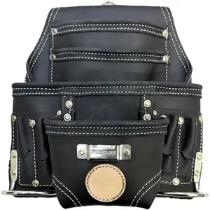 20-110 10 Pocket Rigger Heavy Duty Leather Tool Bag, Brown