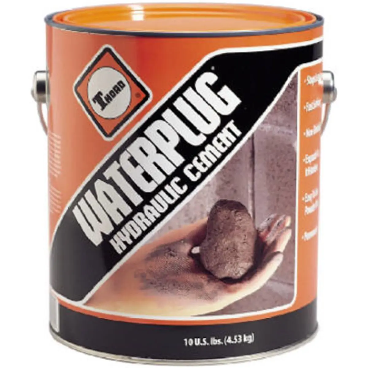 212 MAIN T5002 Hydraulic Cement-Based Sealant, 10 lb Quick-Set, 7.6 x 7.6 x 7.1 in, All Seasons, Expands as It Sets, Waterproof, Masonry-Concrete Compatible, Underwater Use, Stops Running Water/Seepage, No Shrinkage/Oxidation, Metallic Aggregate-Free