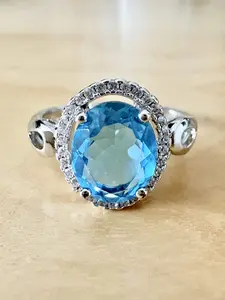 Poseidon’s Eye Blue Crystal Statement Ring