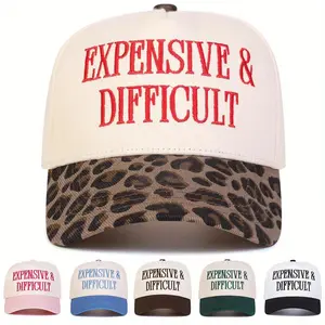 Unisex Letter Embroidered Patchwork Baseball Cap  Spring Autumn Travel Tourism Beach Vacation    Five-sided Hat Outdoor Adjustable Sunscreen Leisure Hat