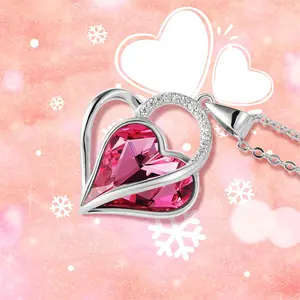 TACKIESE NICOLE DIXON  Necklaces for Women Jewelry Heart Birthstone Gold Pendant Necklace Silver