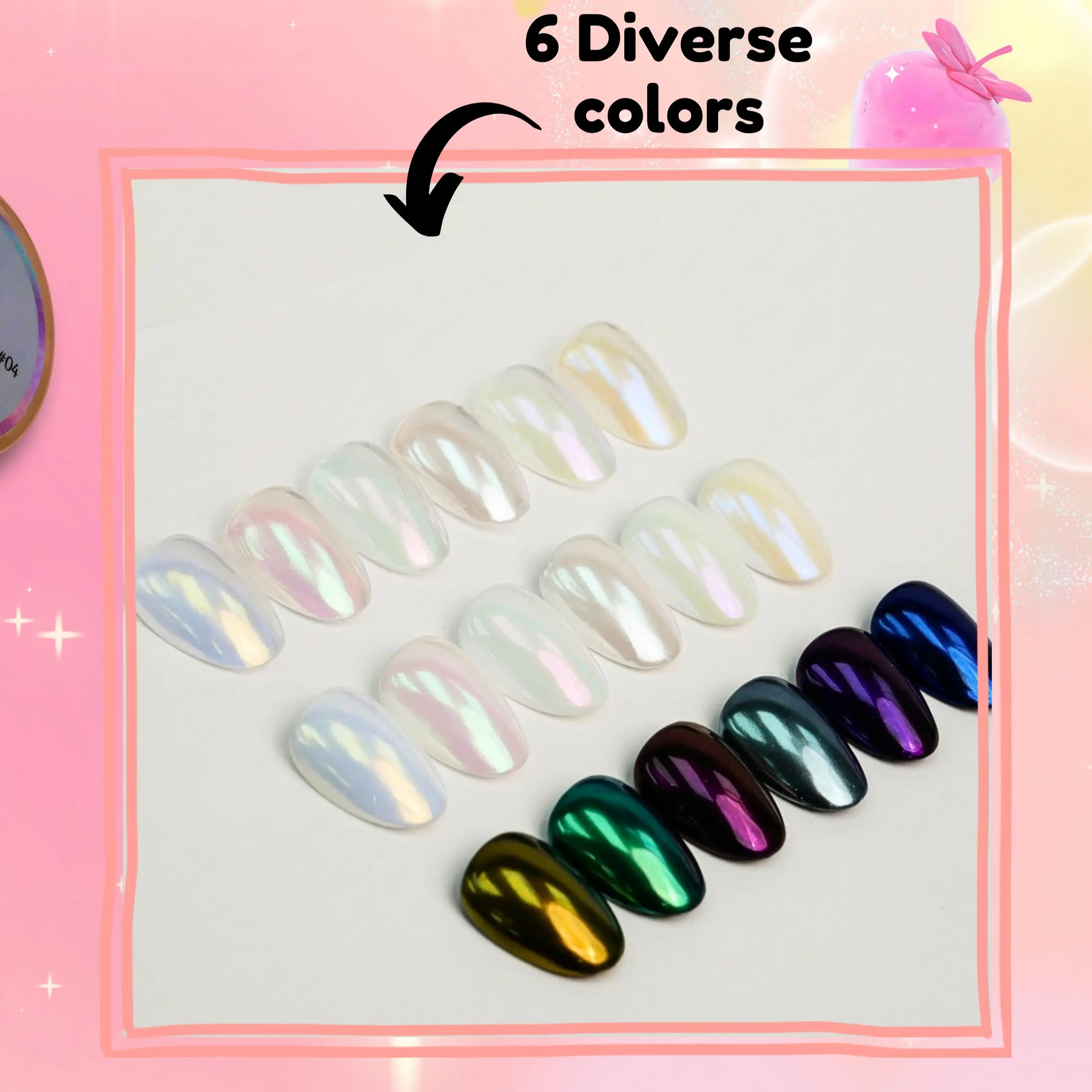 Mermaid Chrome Powder - Set of 6