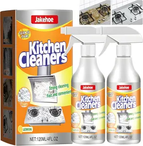 Jakehoe Kitchen Cleaner Spray, Kitchen foam Cleaner, Foam Degreaser for Stove, Hood, and Oven, Fast-Acting Heavy Oil Stain Remover, Lemon Scent Kitchen Cleaning Foam Spray for All Kitchen Surfaces