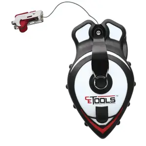 Snapback 50 ft. Chalk Reel Precision Line with Spring Loaded Self Releasing Tip
