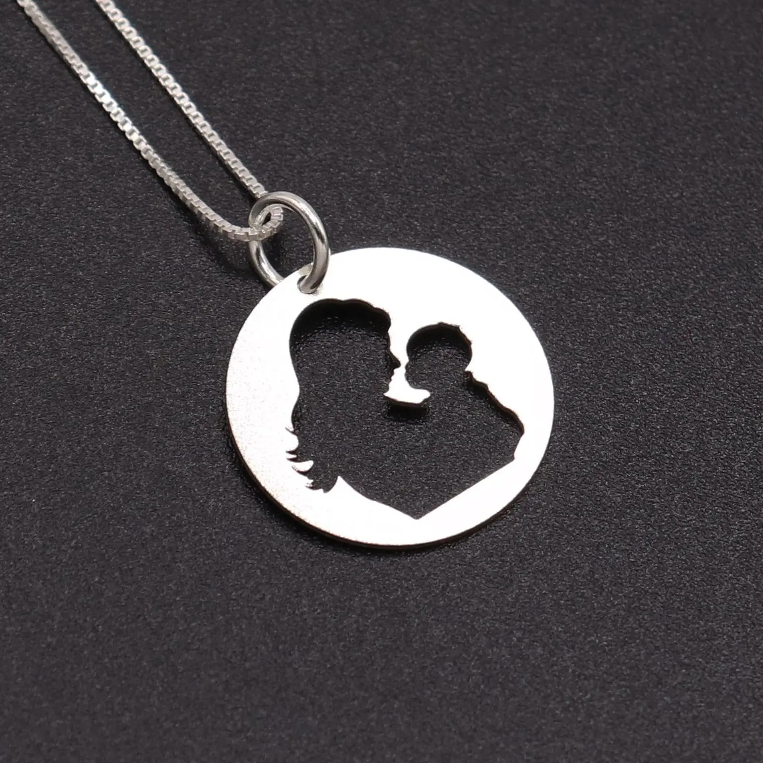 Mother and Child Necklace, Sterling Silver Mother Baby Pendant, Mothers Day Gift, new mom
