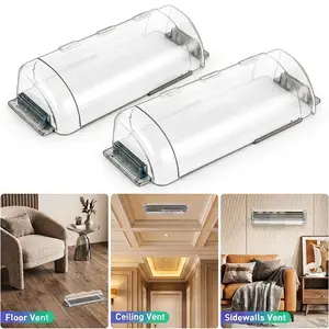 2 Pack Air & Heat Deflector for Vents – fits sidewalls & ceiling registers, adjusts 8.5"-15", redirects airflow exactly where you need it.tool-free installation,saves energy while keeping you comfortable,no more direct cold/hot air blasts outdoorfun fathe