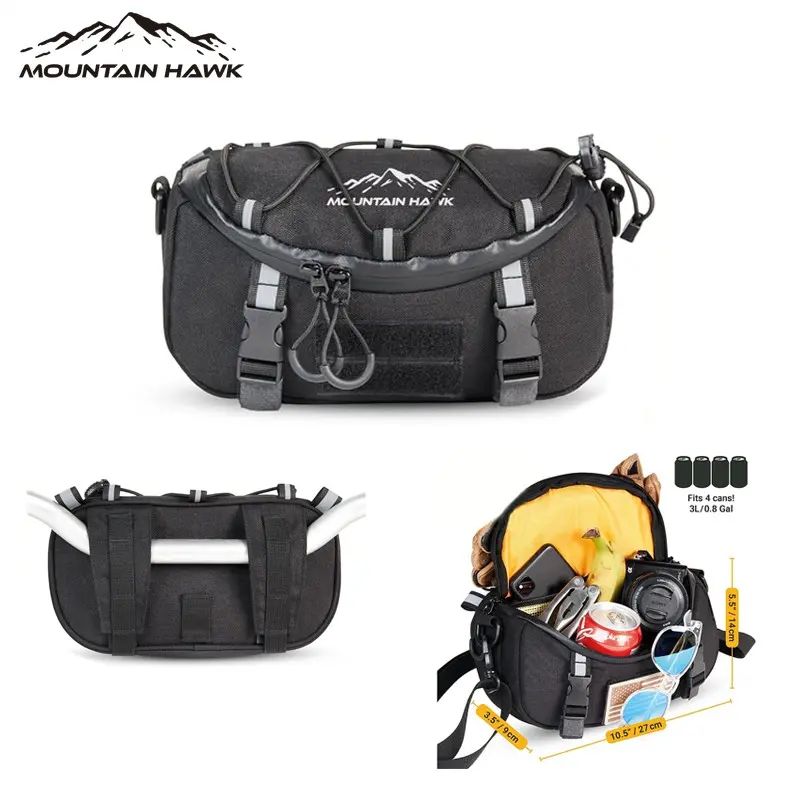 Motorcycle Glove Bag Tool Kit Handlebar Pouch Multi-Functional Motorcycle Bag Bicycle Bag Bike Motorcycle Accessories, Durable Storage Solution for Riders