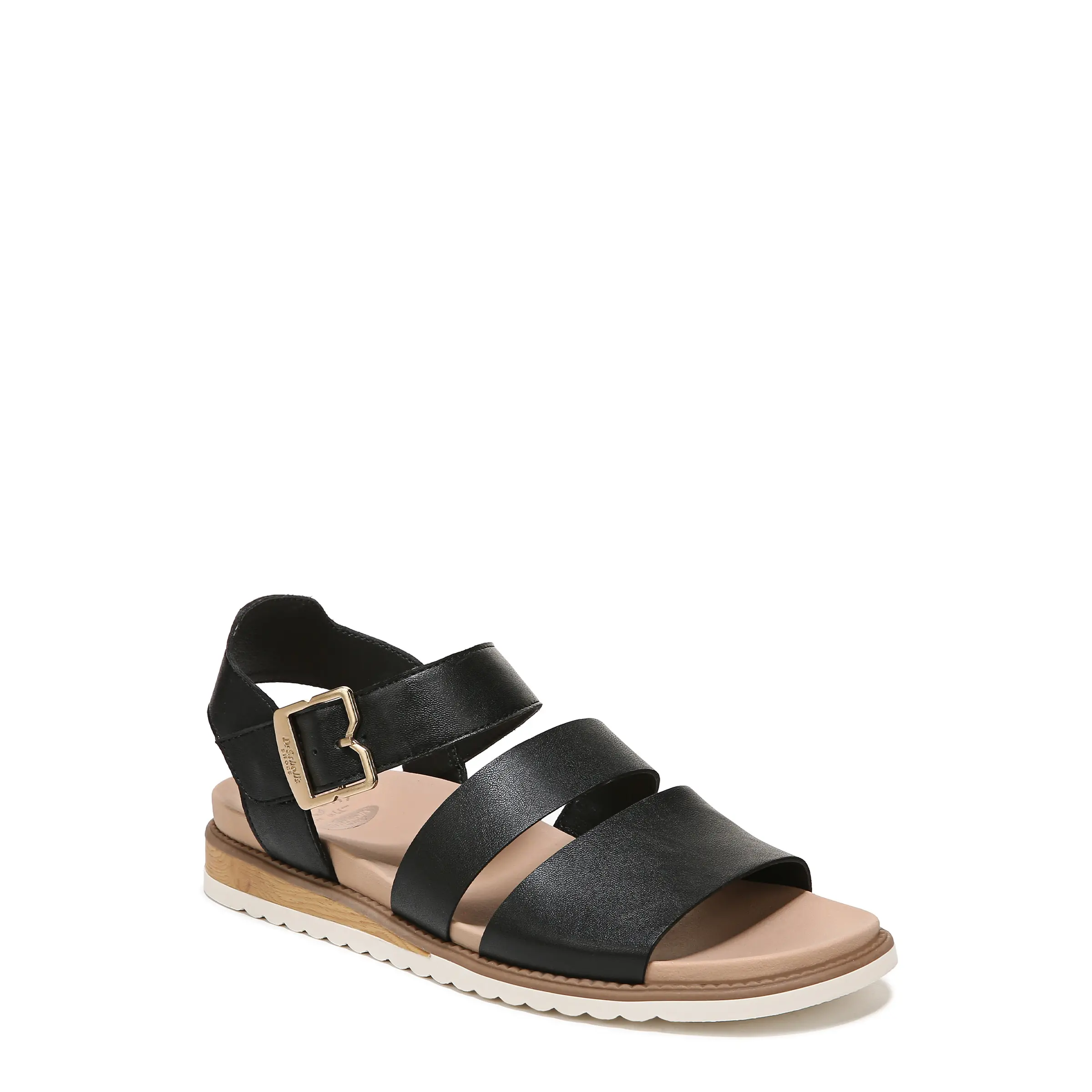Dr. Scholl's Women's Island Glow Ankle Strap Sandal, Faux Leather, Arch Support, Buckle Fit, Casual Wear, Strappy Look