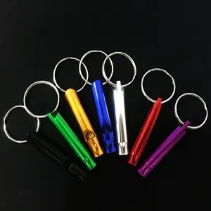 Outdoor Hiking Camping Survival Whistle High Frequency Lifesaving Aluminum Alloy Escape Travel First Aid Kit Accessory