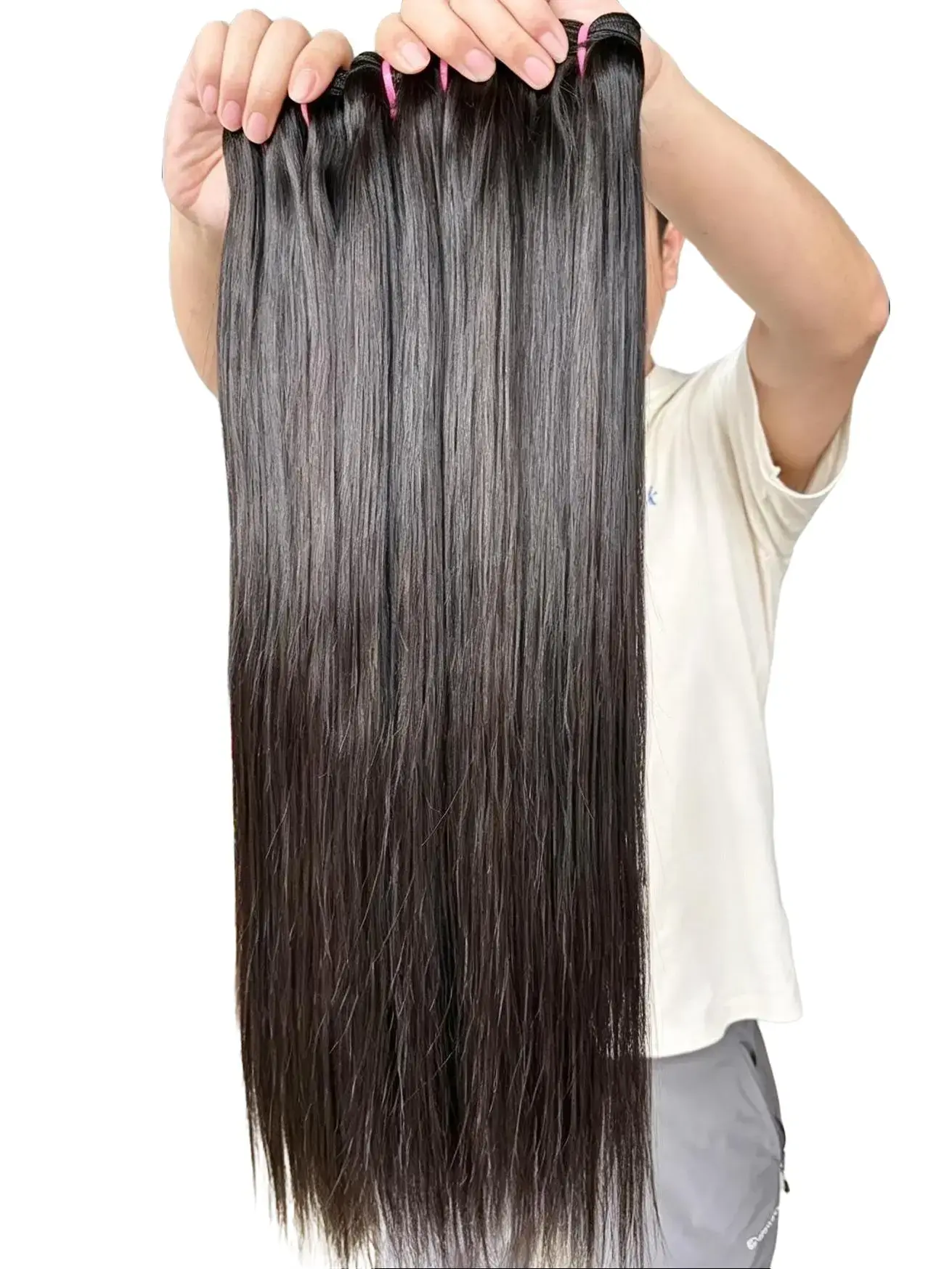 1-4/set Unprocessed Human Hair bundles silky Straight natural color Brazilian Virgin hair bundles Straight Hair Extensions for black woman