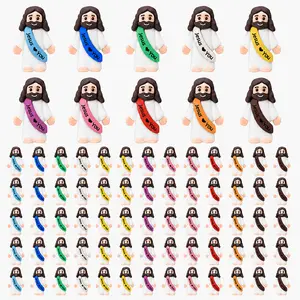Mini Jesus Figurines 10-50Pcs Bulk Pack - Jesus Loves You Easter Egg Fillers Christian Party Favors & Hide And Seek Toys