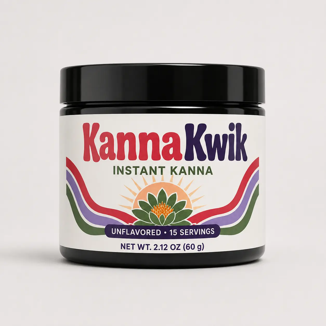 KannaKwik Leaf-Infused Instant Uplifting Kanna Drink Mix - 15 Servings - Natural Mood-Boosting Euphoric Wellness Supplement - Unflavored
