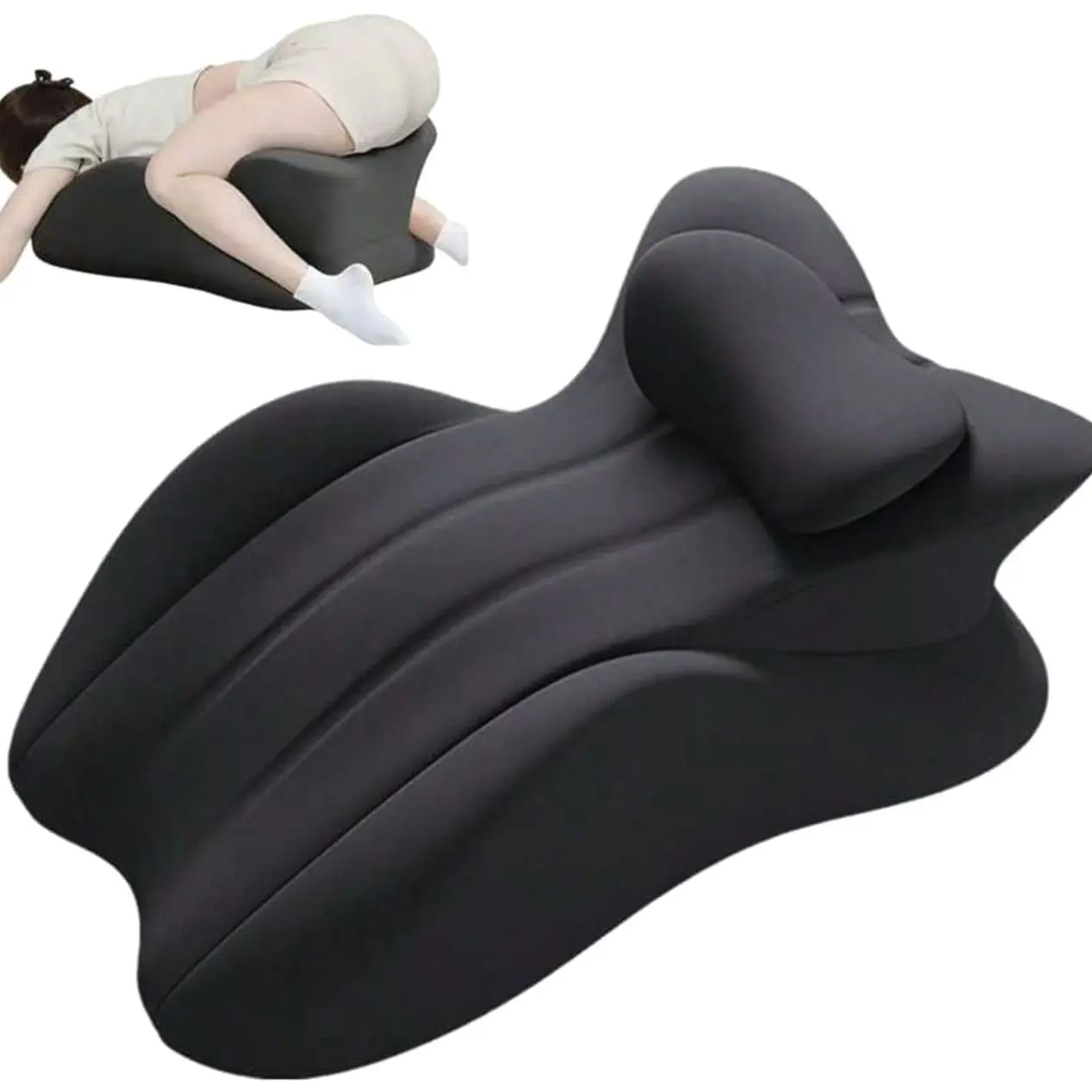 Ergonomic Memory Foam Pillow: Prone Sleeping & Reading Wedge for Ultimate Comfort Ergonomic Memory Foam Pillow: Prone Sleeping & Reading Wedge for Ultimate Comfort