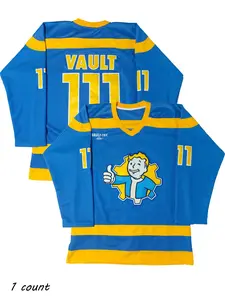 FALLOUT VAULT BOY 111 # 33 # 13 # 101 American Football Suit, Jersey Shirts, Comfortable and Breathable Suitable for Sports Clubs, Schools, Competitions, Training, Daily Sports Sweat Absorption and Breathability