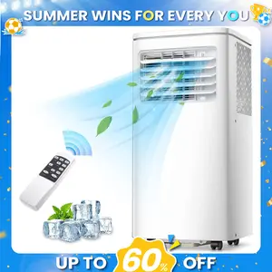 2026 New Model Fast Cooling: Antarctic Star Portable Air Conditioner 8000 BTU (ASHRAE), Remote Control, 2 Fan Speeds, Quiet Operation, Cools 200 sq.ft, 24H Timer, Fan Mode for Bedroom Office Home Dorm summerwins