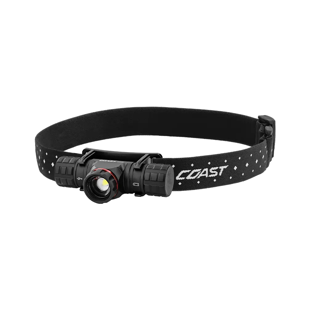 COAST XPH30R 1200 Lumen USB-C Rechargeable Dual Power Headlamp with Twist Focus Beam and Magnetic Base