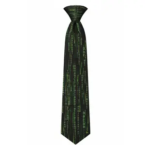 Falling Code Tie Funny Sarcastic Computer Graphic Novelty Necktie Funny Ties