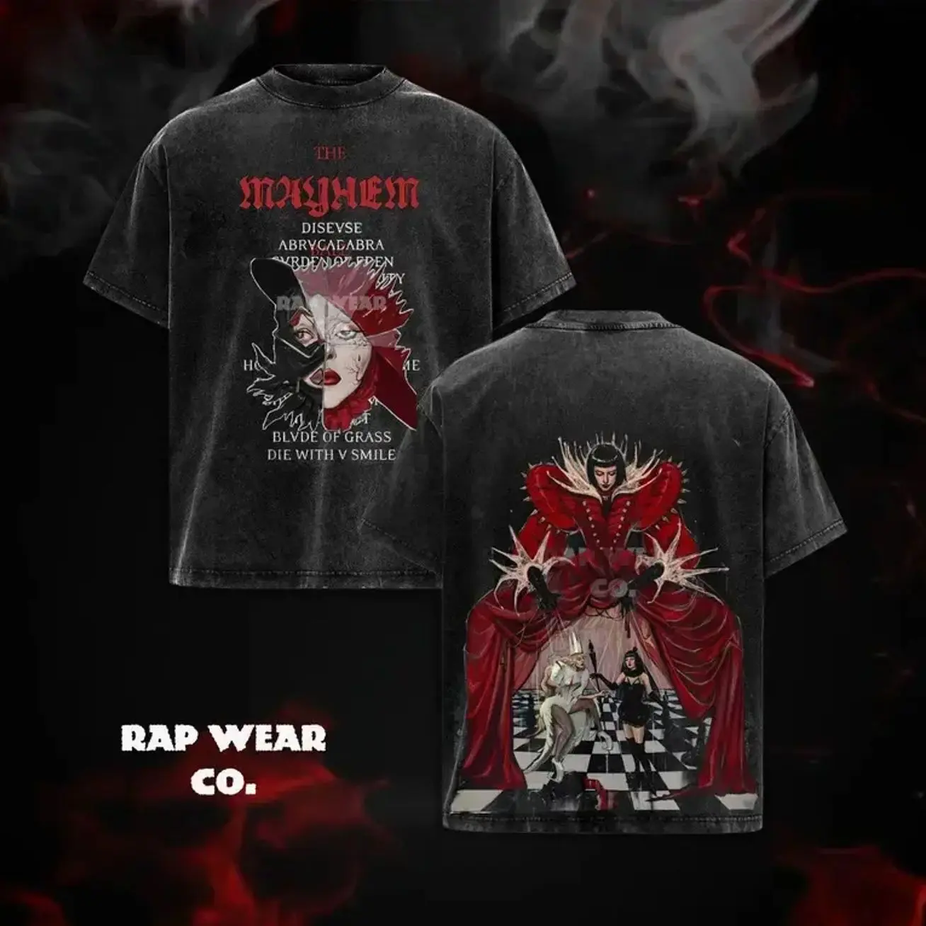 Featuring "Art of Personal Chaos" MAYHEM Pop Queen Mayhem Era Tee, Oversized Heavyweight Cotton, Double Sided Retro Concert Graphic Shirt, Shirts Casual Comfort Cotton Fabric Fit Top , Top Men's and Women's Clothing . 9D7