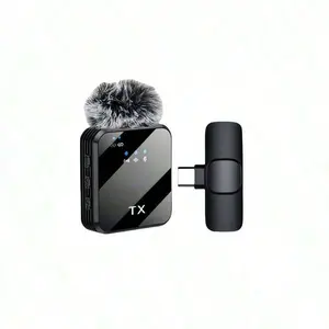 Mini Portable Wireless Lavalier Microphone Lapel Mic for Android, Noise-Canceling, Ideal for Video Recording, Interviews, Podcasts, and More