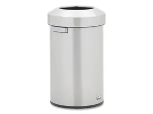 Rubbermaid Refine Series Waste Receptacle - 16 gallon - Plastic/Stainless Steel  2147583