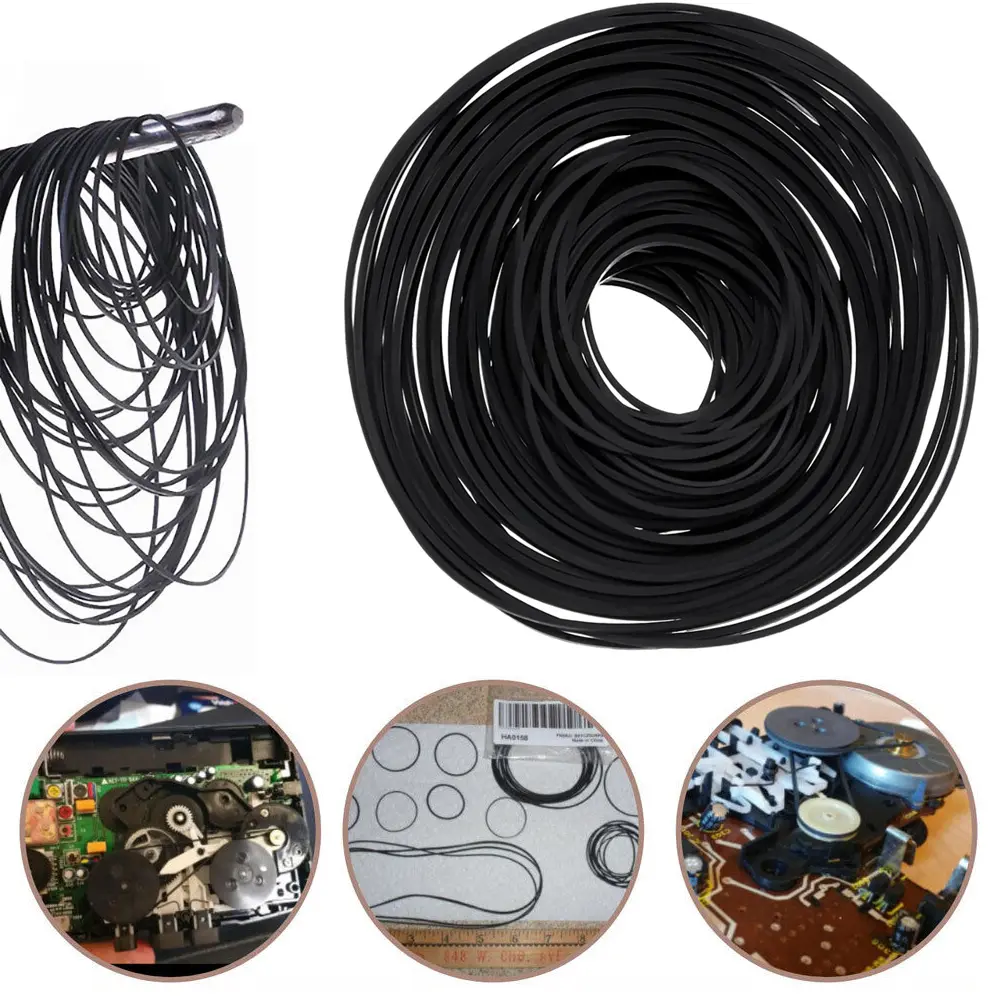 150 PCS Square Rubber Drive Belt Replacement Cassette Player Recorder Repair , Cassette tape machine belt , Pitch Range +/- 100 % For Recorders,CD-ROM video machines, Walkman, DVD drive