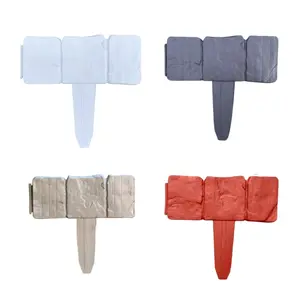 Explorinox Imitation Stone Garden Fence Interlocking Plastic Retaining Edging Border Decorative Picket Panels for Flower Bed Path Lawn Yard Grass Edge Durable Weatherproof PP Plastic Elegant Cobbled Stone Look Easy Installation