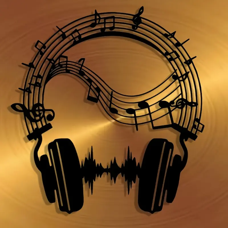 Elegant And Minimalist Musical Note Metal Wall Art - The Perfect Choice For Home, Office And Decoration Items, An Ideal Gift For Music Lovers, Reusable And Removable, Suitable Forationr Room Deco, Modern Home Decor, Artistic, Wall Picture Decor