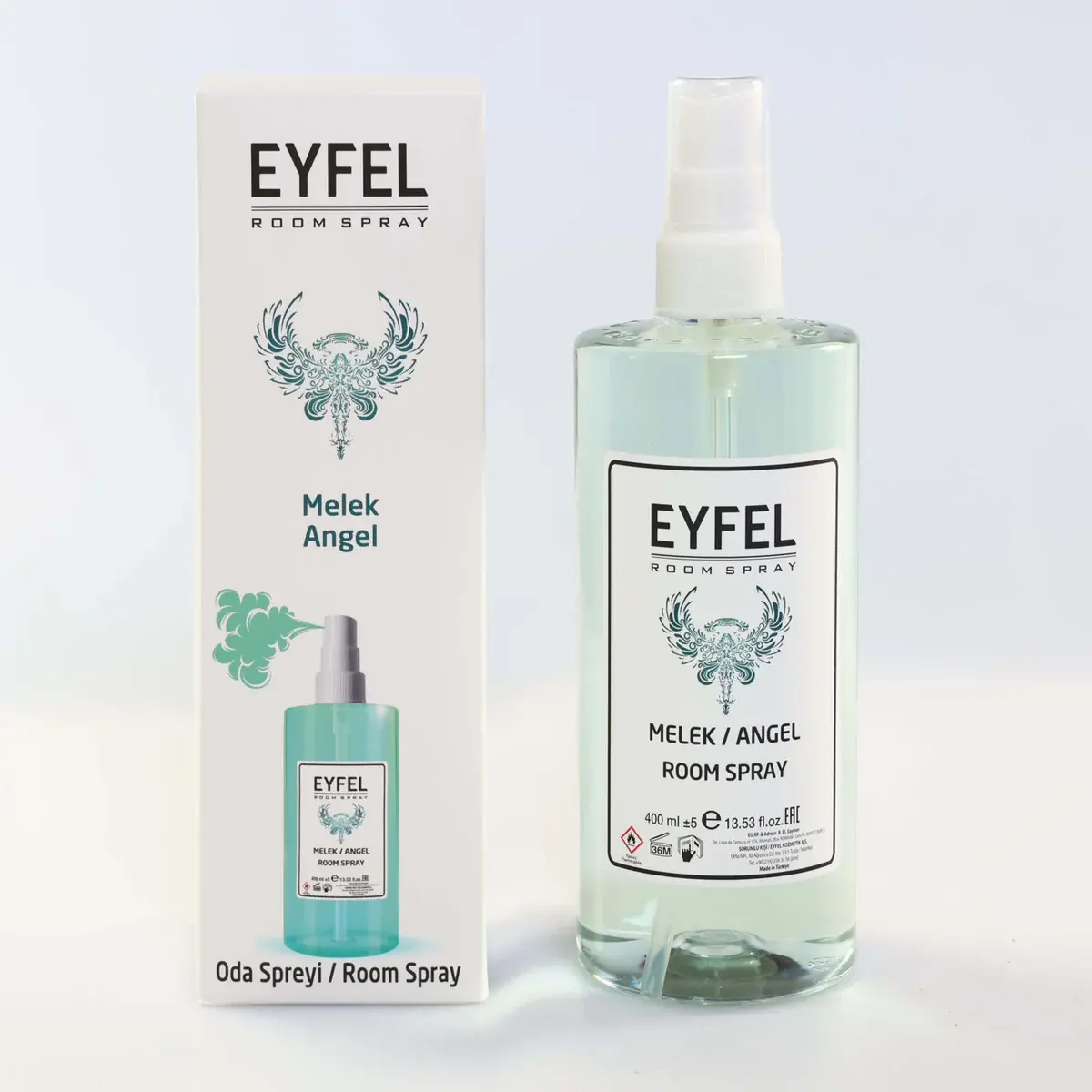 Eyfel Melek Angel Room Spray, 13.5fl.oz - Earthy Woody Scent, Scented Home Fragrance, Afrikan Mango Fruity Aromatic, Relaxation & Stress Relief, Long-Lasting Home Air Freshener That Helps You Unwind in Any Room