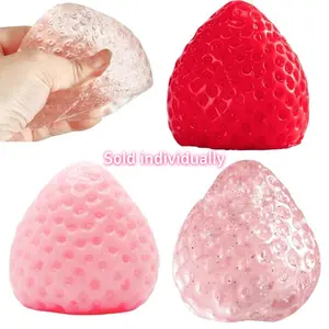 Creative Strawberry Ball Stress Relief Toy, Cute Fruit Squeeze Toy for Kids & Adults, Fun and Relaxing Fidget Toy for All Ages