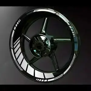 Motorcycle Sticker Set, Wheel Hub Decals with Rim Stripes, Eye-Catching Bike Accessories, Perfect for Valentine's Day & Back-to-School Season Gifts