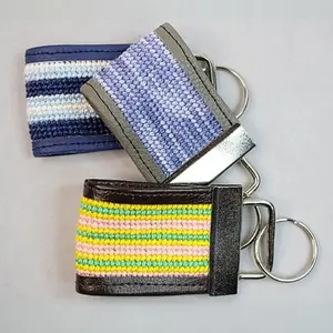 Needlepoint Beginner Kit - Make Your Own Key Chain! All Supplies Included - color: Drift