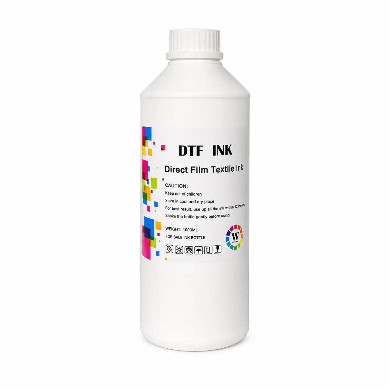 OKAI DTF White Ink 1L – No Clog, High Opacity for XP600 / i3200 / 1600